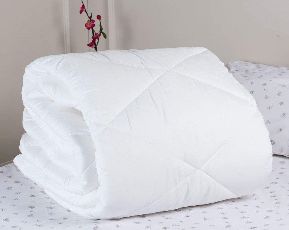 100% Cotton White Fringed Bedding Set, Single/Twin Size Quilt/Duvet Cover Set