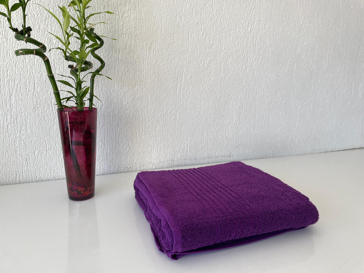 Extra Large Oversized Bath Towels - Purple, 100% Cotton Turkish Towels for Hotel and Spa, Maximum Softness, 40 by 82 and 100x210 cm