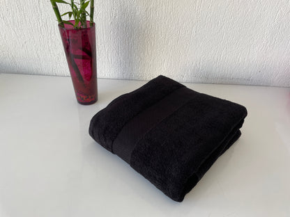 Extra Large Oversized Bath Towels - Black, 100% Cotton Turkish Towels for Hotel and Spa, Maximum Softness, 40 by 87 and 100x220 cm