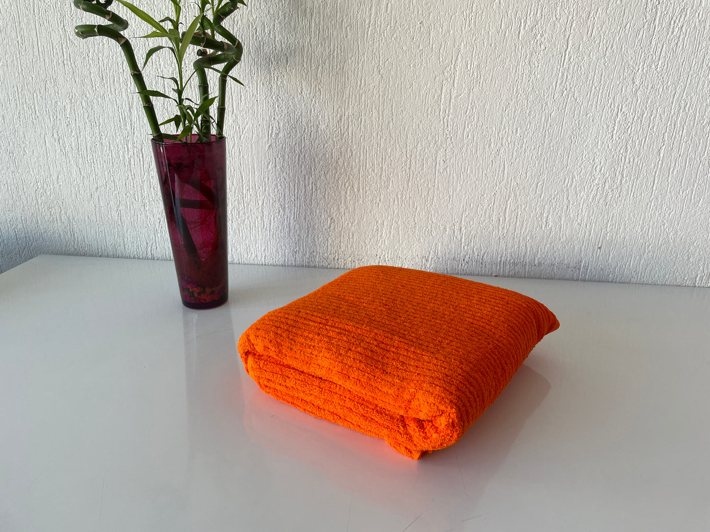 Extra Large Oversized Bath Towels - Orange, 100% Cotton Turkish Towels for Hotel and Spa, Maximum Softness, 35 by 70 and 90x180 cm