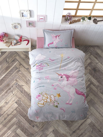 100% Cotton Pegasus Bedding Set, Single/Twin Size Quilt/Duvet Cover Set