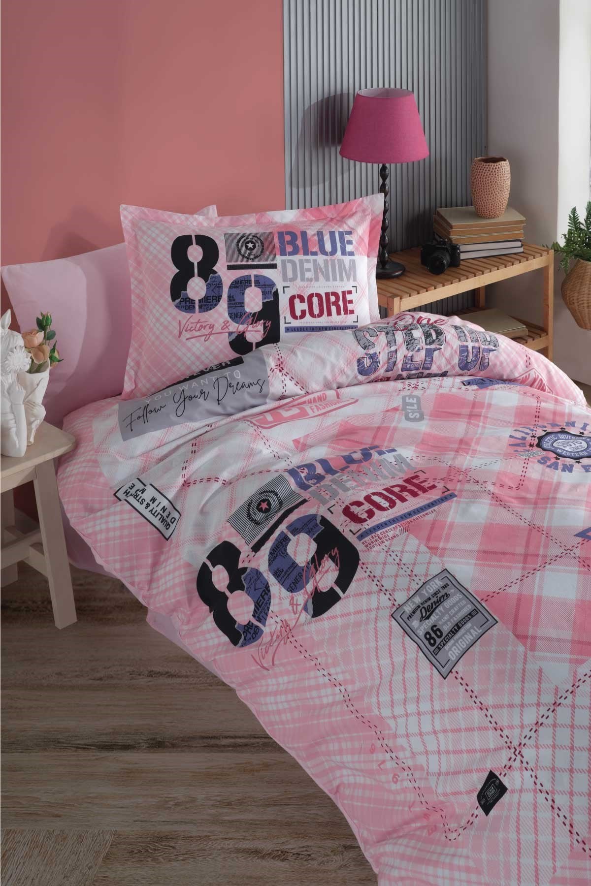 100% Cotton Denim Bedding Set, Single/Twin Size Quilt/Duvet Cover Set