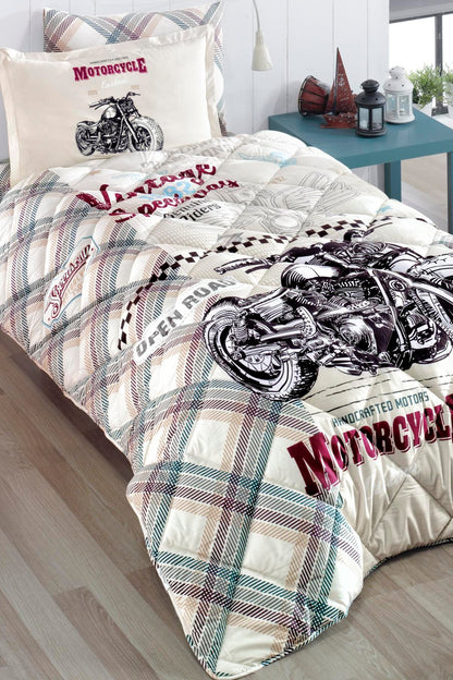 Comforter Set, Speedway Themed Comforter Set with Flat Sheet, Twin XL/Twin Size, 5 Pieces